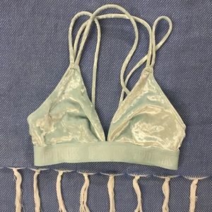 VS PINK velvet unlined bralette- XS